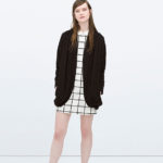 Black White Grid Skirt