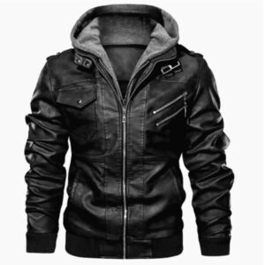 MENS LEATHER JACKETS AND COATS - Black