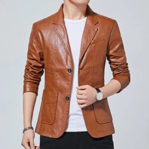 MENS LEATHER JACKETS AND COATS - Sepia