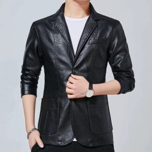 MENS LEATHER JACKETS AND COATS - Black