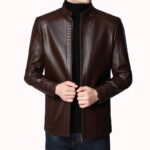 MENS LEATHER JACKETS AND COATS -SEAL BROWN