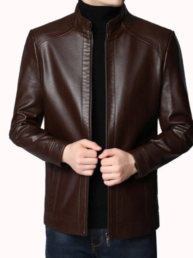 MENS LEATHER JACKETS AND COATS -SEAL BROWN