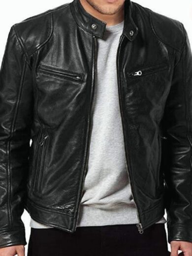 MENS LEATHER JACKETS AND COATS - Nero