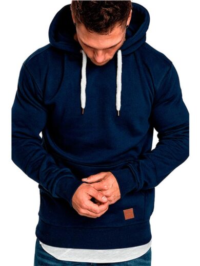 Brand Men's Hoodie - Navy Blue